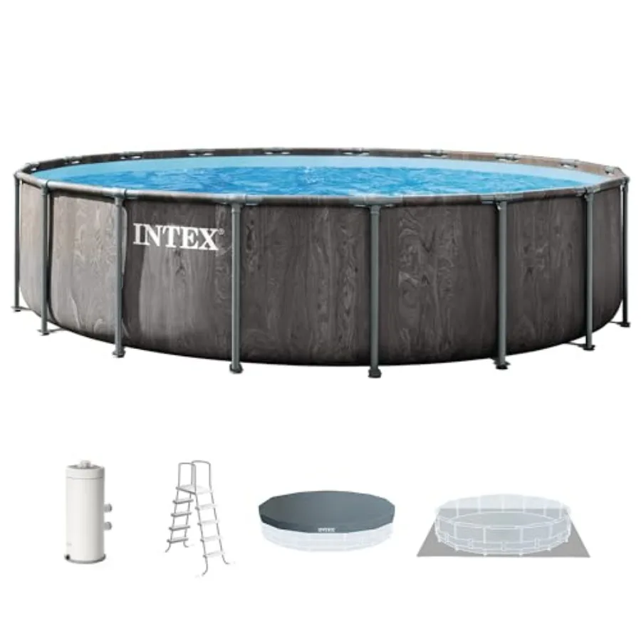 Prism Frame 15Feet x 48in Round Above Ground Swimming Pool Set w/Pump