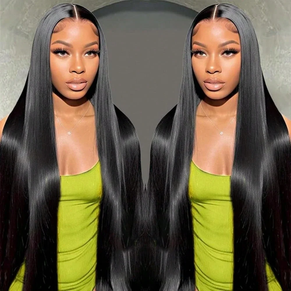 

Прямые парики из натуральных волос HD Lace Front, предварительно прорезанные, плотность 200%, 13x4/13x6, без клея, идеально прямые, для чернокожих женщин
