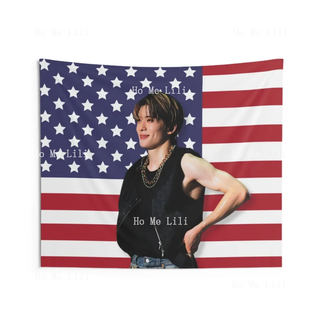 Jaehyun Biceps America Flag Tapestry Gift For Fan