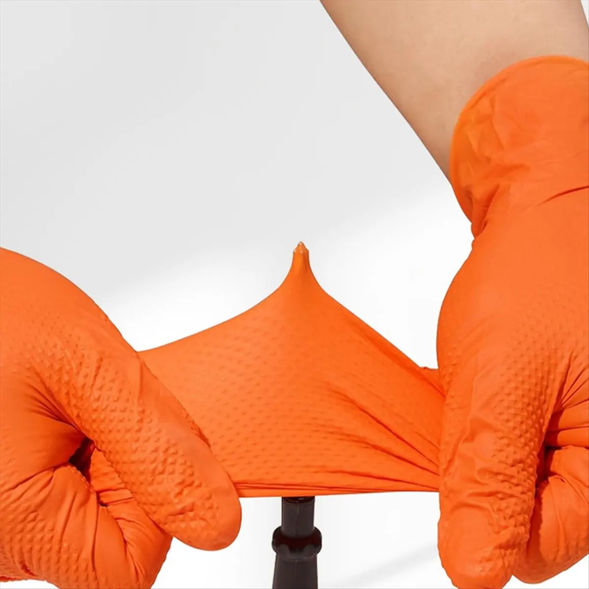 AIMA Nitrile Gloves Thick Industrial Disposable Gloves with Diamond Textured Latex Free Heavy Duty Mechanic Auto Glove L