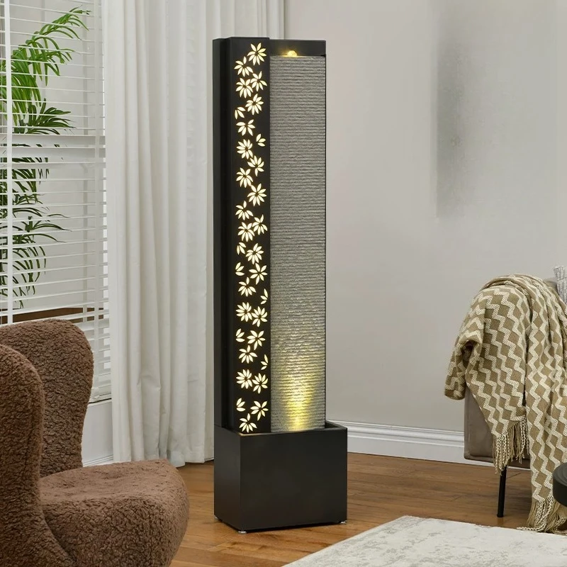 Flow ornament circulating water modern light luxury floor water curtain wall water feature decoration