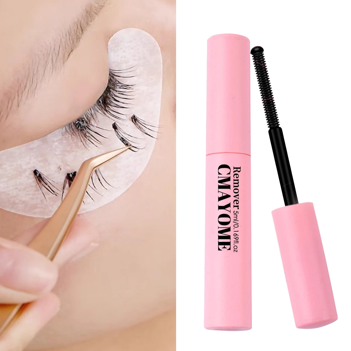 5ml Lash Glue Remover for Eyelash Extensions DIY Self-Use Remover Gentle Non-irritating Cluster Segment Clear Lashes Remover