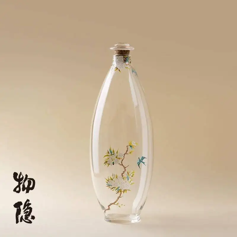 Wuyintang chinese Style Heat Resistant Glass Cold Brew Hot Bubble Multi Functional Sealed Condensed Wine Set Bottle