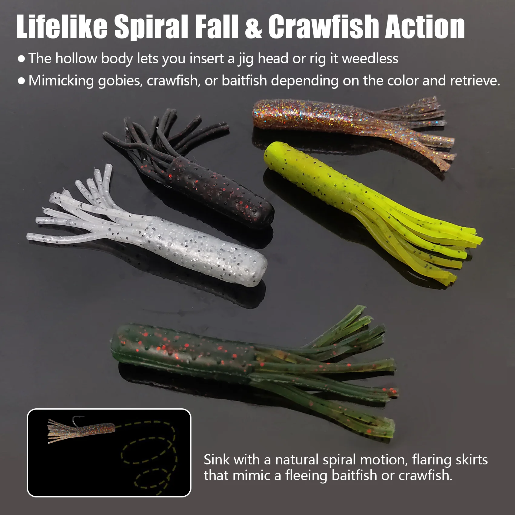 Aventik 9 cm Tube appâts 20 pi - Jig Head Lure avis et prix
