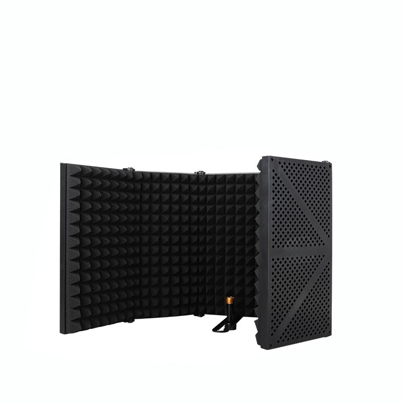 

Microphone recording studio five doors sound insulation cover microphone windscreen broadcast audio blowout prevention net