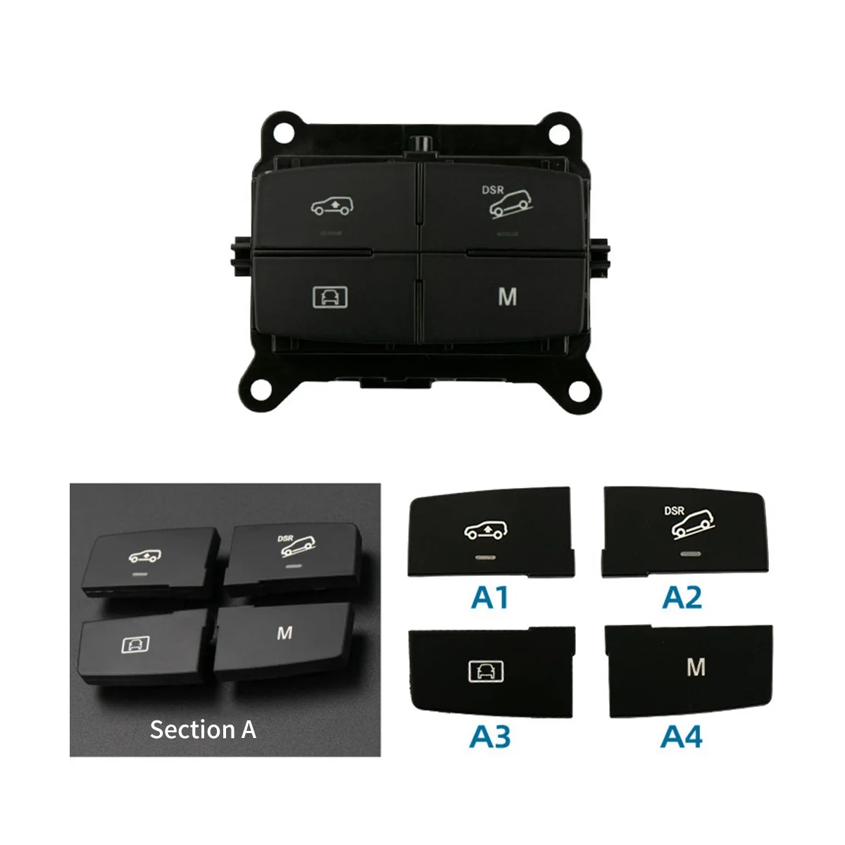 Car Downhill Auxiliary Awitch Shift Button Multi-Function Button for Mercedes-Benz ML GL GLE W166 W292