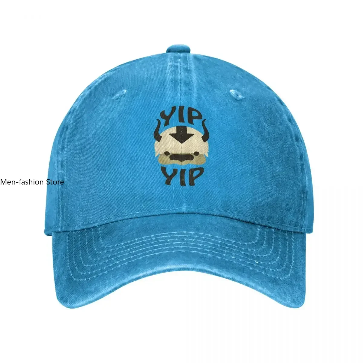 Yip Yip Appa The Last Airbender Baseball Caps Distressed Cotton Anime Sun Cap for Men Women Outdoor Workouts Gift Hats Cap