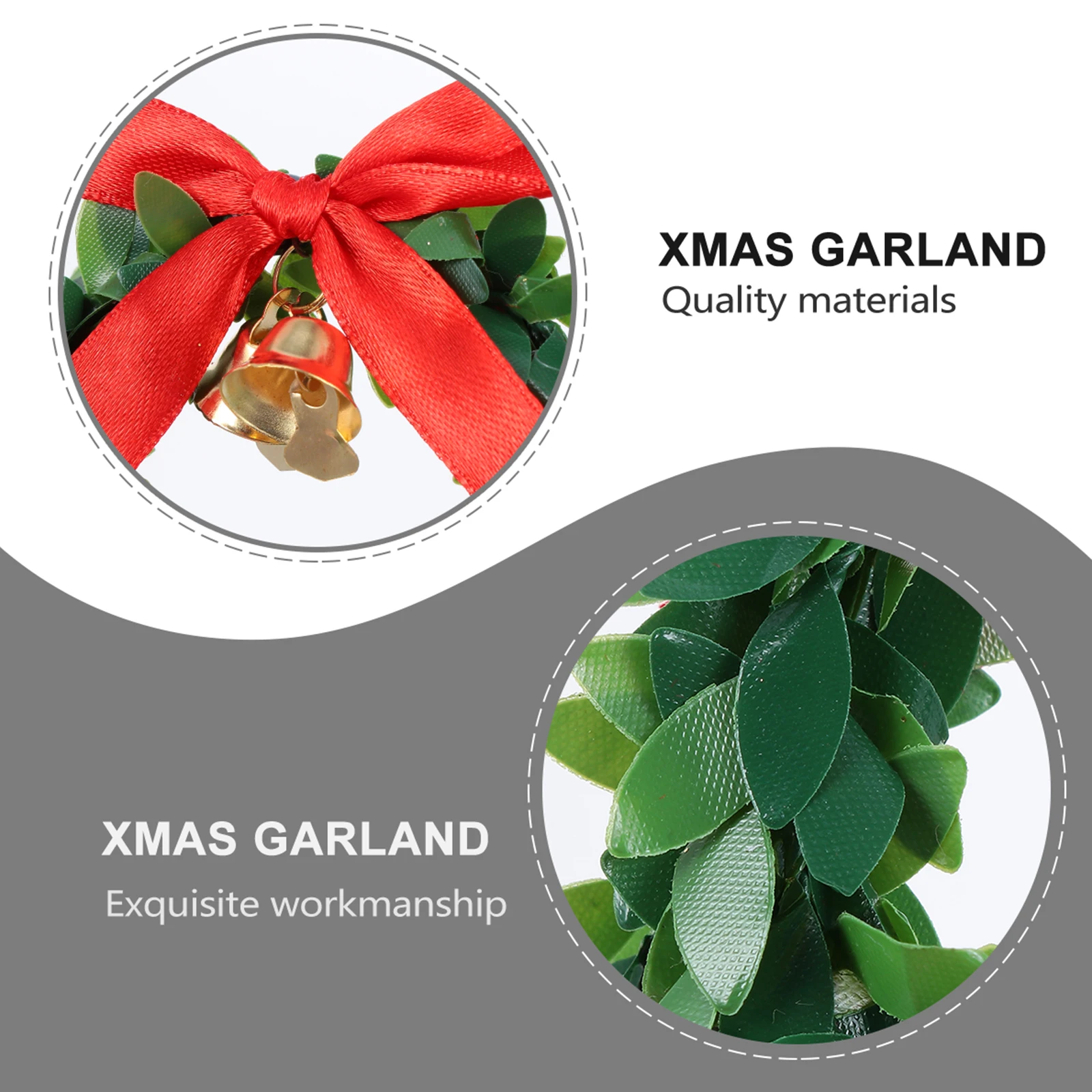 

10 Pcs Garlands Leaf Wreath Scene Layout Prop Door Wall Decor Leaves Xmas Festival Ornament Green