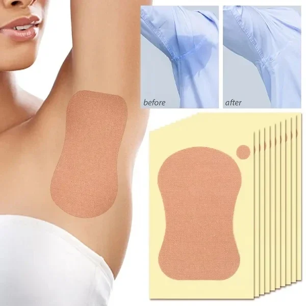 10pcs Underarm Sweat Pad Armpit Antiperspirant Sticker Anti Perspiration Absorbent Deodorant Prevention Reduce Armpit Foot Sweat