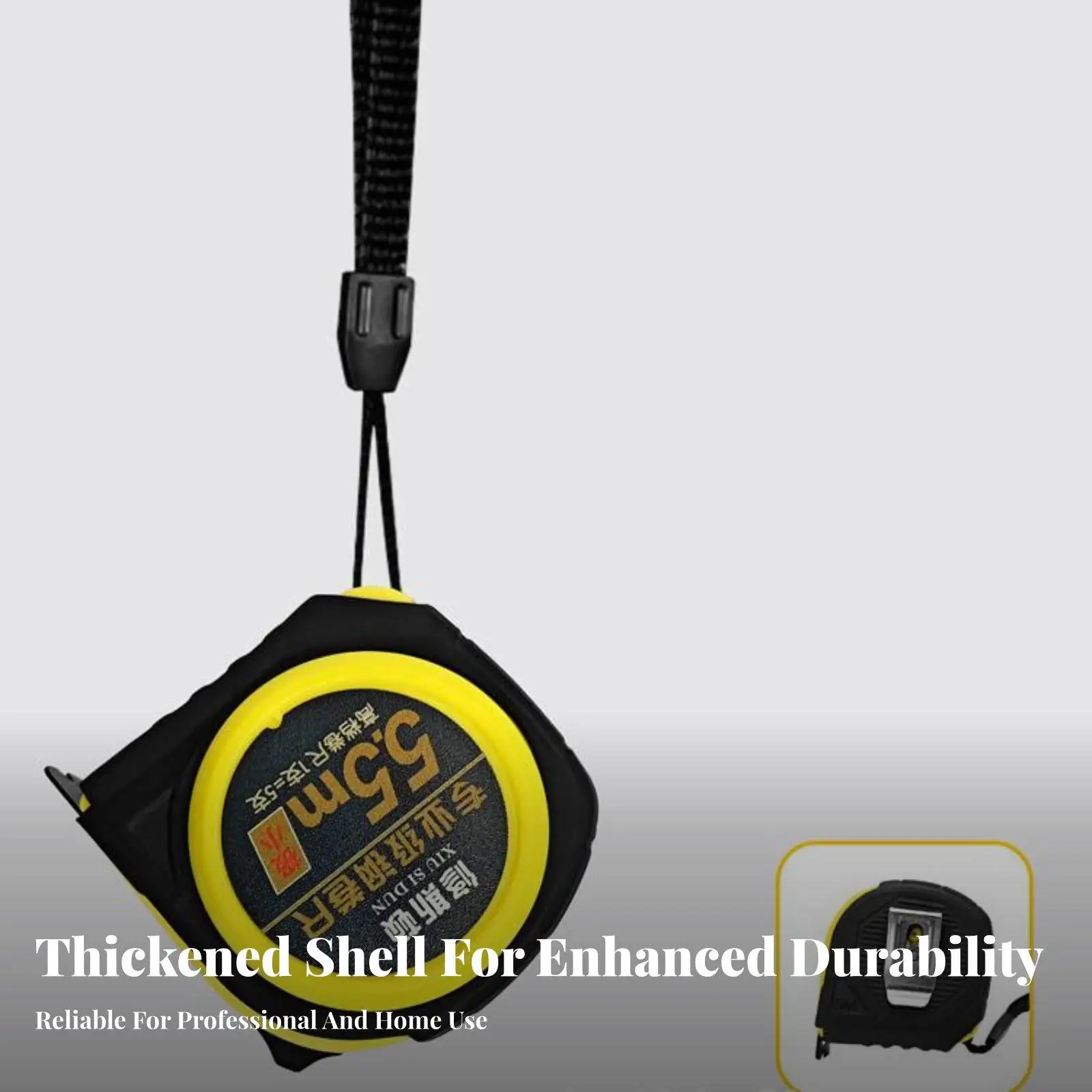 Retractable Steel Tape Measure 7.5m Professional Metric Ruler with Rubber Casing and Wrist Strap for Carpenters