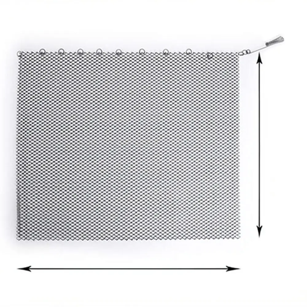 Heavy Duty Fireplace Mesh Curtain Spark Protector Metal Screen For Wood Burning Hearth Safety Fireplace Accessory