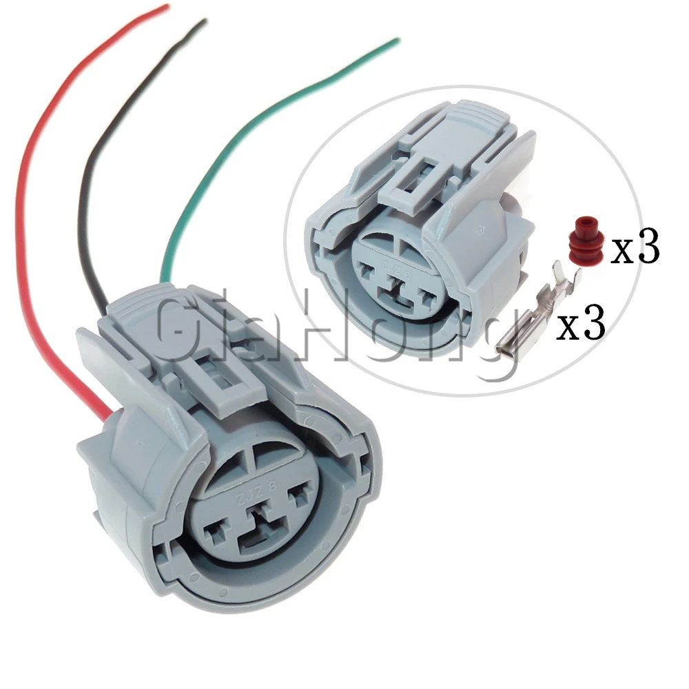 

1 Set 3 Way Auto AC Assembly Parts Pug Electronic Power Steer EPS For Honda Fit Accord Crider CR-V XR-V 6189-0481 Car Connector