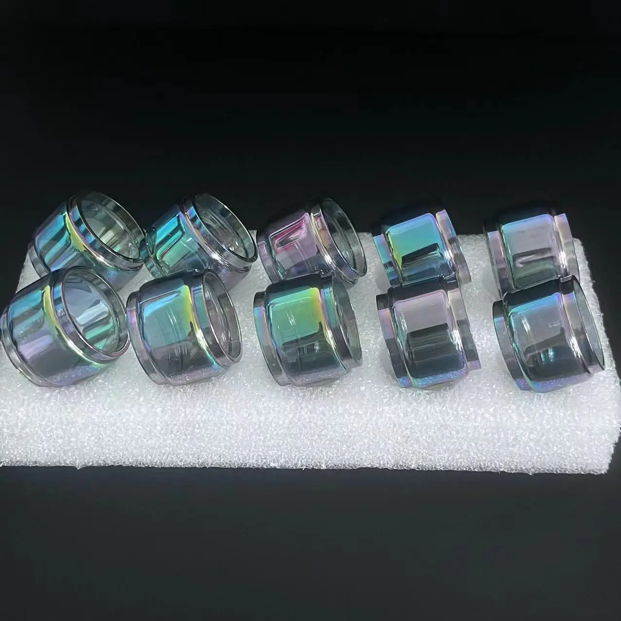 10PCS/5PCS Transparent Rainbow Bubble Fat Straight Replacement Glass Tube for Zeus X Zeus Dual Zeus Sub Ohm Zeus X Mesh Tank RTA