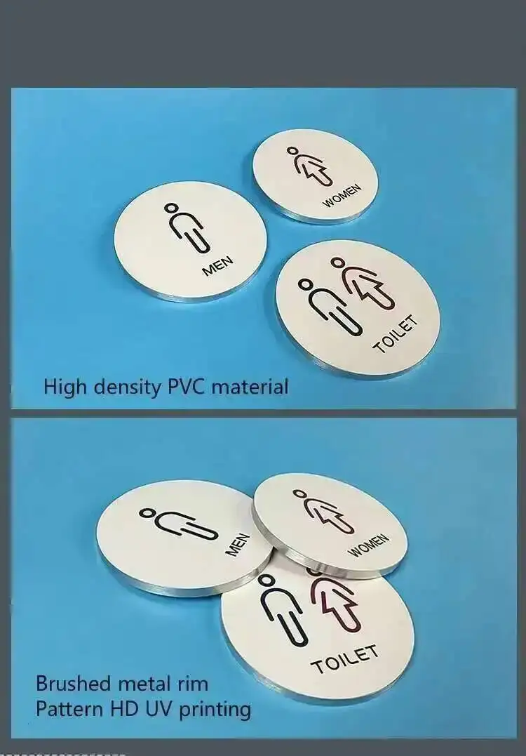 Personalisierte Kreative WC-Schilder für Männer und Frauen, Individuelle Toiletten-Türschilder mit Buchstaben und Symbolen aus Acryl – Detail 1