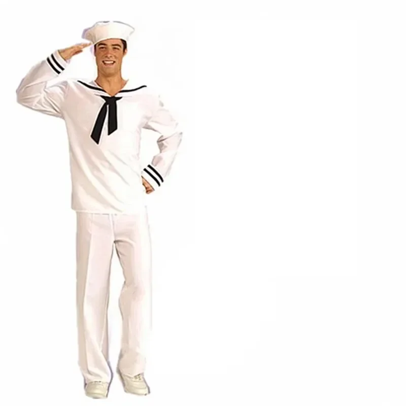 adultes-blanc-bleu-deguisement-fete-scene-performance-hommes-garcons-cosplay-marine-marin-costume-ensemble-costumes-halloween