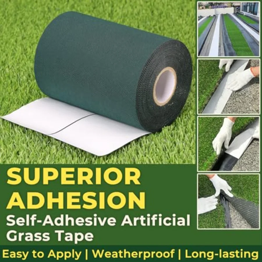 6 بوصة ذاتية اللصق العشب الاصطناعي العشب التماس الشريط لربط العشب الاصطناعية 6x16' 15 سنتيمتر x 5 متر مثالية لتركيب سلس #6