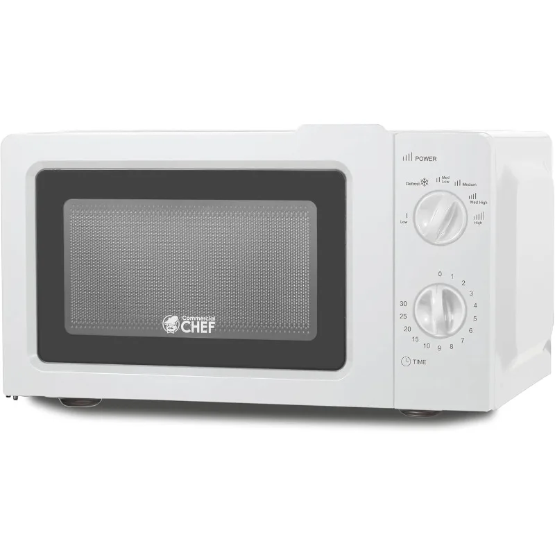 

0.6 Cubic Foot Microwave with 6 Power Levels, 700W Countertop Microwave with 30 Minute Timer and Mechanical Dial Controls, White