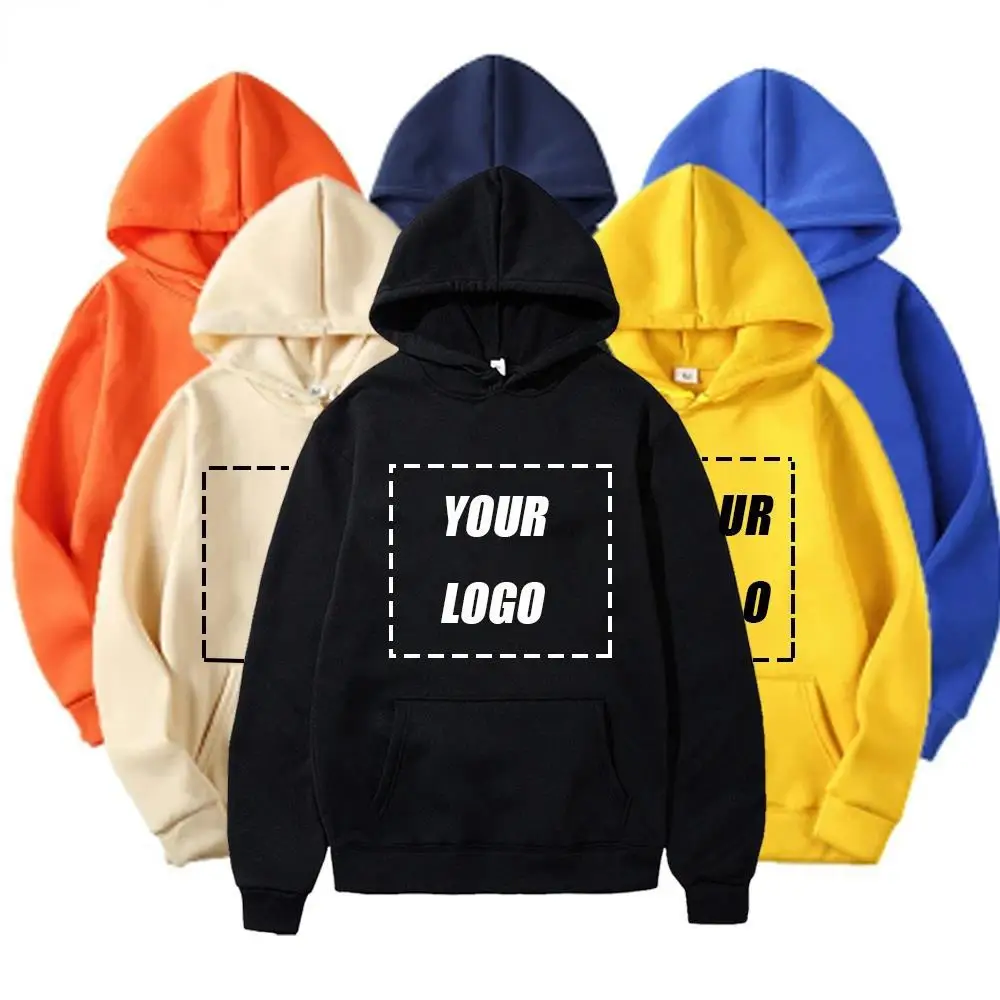 Custom Brand Logo/Picture Hoodies Diy Text Print Clothing Men's and Women's Fashion Harajuku Casual Sweatshirt Couple Streetwear