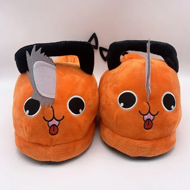 Winter Electric Saw Slippers Fashion Anime Cute Plush Warm Comfortable Indoor Household Women Men Cotton Shoes Uniform Size2025