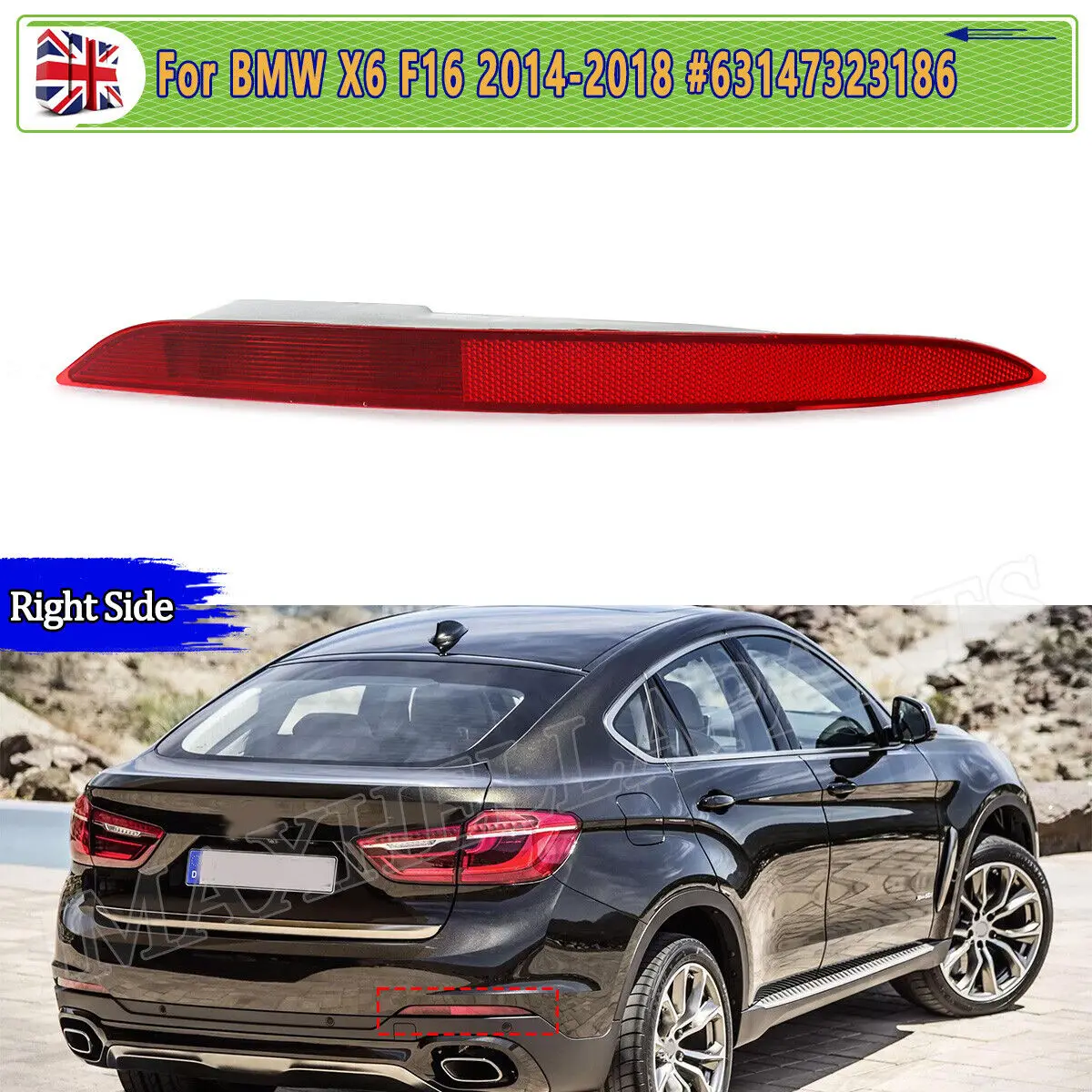 

Задний правый противотуманный фонарь для BMW X6 F16 F86 30d 28i 35i 40d 50i 2014 2015 2016 2017 2018 Задний бампер Правый противотуманный фонарь Отражатель