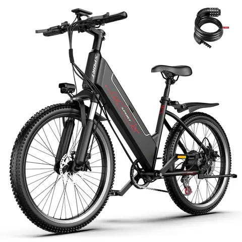 ASKGO 1500W Electric Bike for Adults, 26'' Tires Mountain E Bikes with 499WH Built-in Battery, 25Mph 55Miles Range