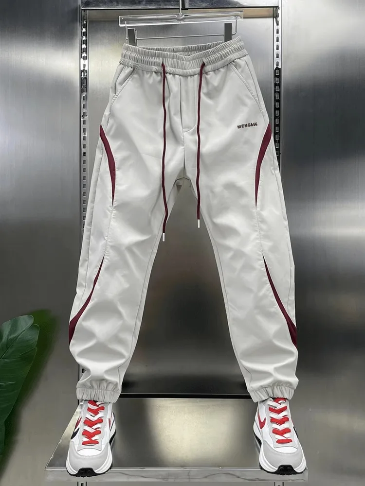 ملابس العمل غير الرسمية في الهواء الطلق السراويل الرجالية الصيف الأمريكية شارع العليا اللون بلو السراويل الطويلة Harajuku Sle السراويل الرياضية #3