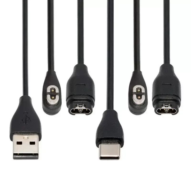 NVME Type C to USB Charging Cable for Shaoyin Bone Conduction Earphones Garmin Watch 2 Pin 4 Pin 2 in 1 Charger Cord