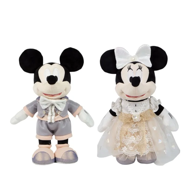 Disney Mickey and Minnie cute plush doll wedding dress style couple engagement wedding decoration ornaments as gifts for friends