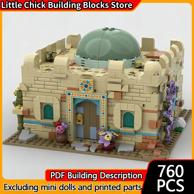 

Medieval Castle Model MOC Building Bricks Desert Residential House Modular Technology Children Holiday Gifts Assemble Toys Suit