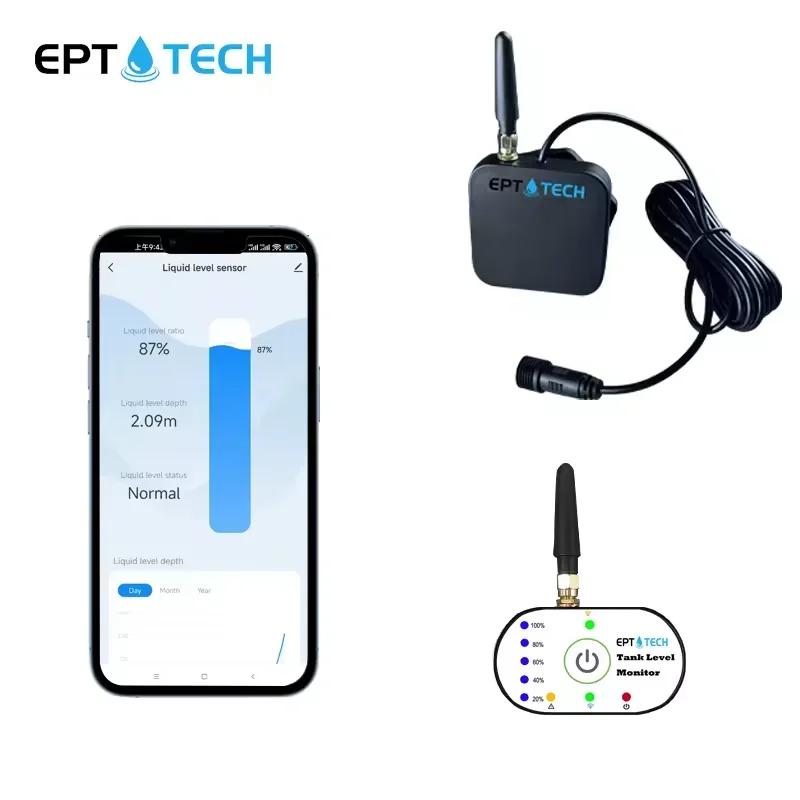 

НОВЫЙ EPTTECH TLC2326P Tuya WIFI RF433 Ультразвуковой IP67 Контроллер индикатора уровня жидкости в резервуаре для воды