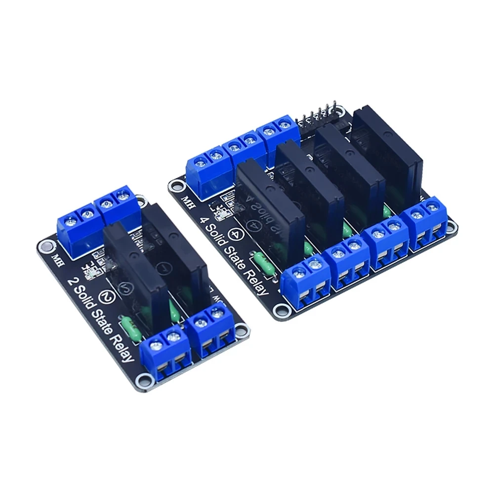 EQV 1 2 4 8 Channel 5V 12V 24V DC Relay Module Solid State High Level SSR AVR DSP G3MB-202P Relay 250V 2 for Arduino