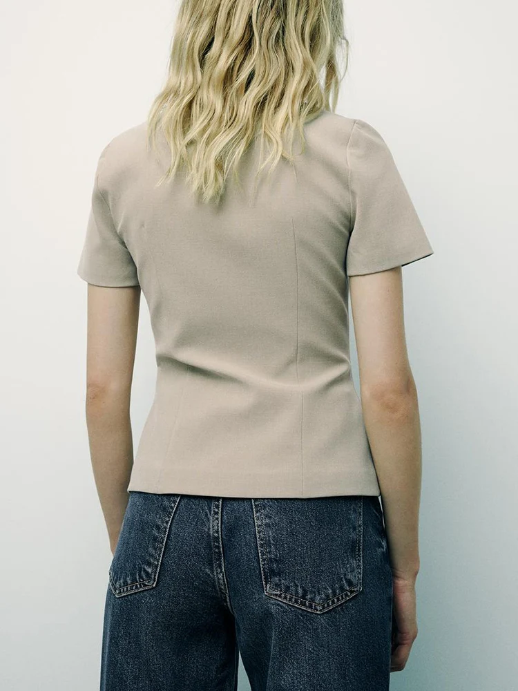 

Новый женский универсальный топ Slim Fit ort Sve с квадратным воротником и одной пуговицей, осенняя коллекция 8750554