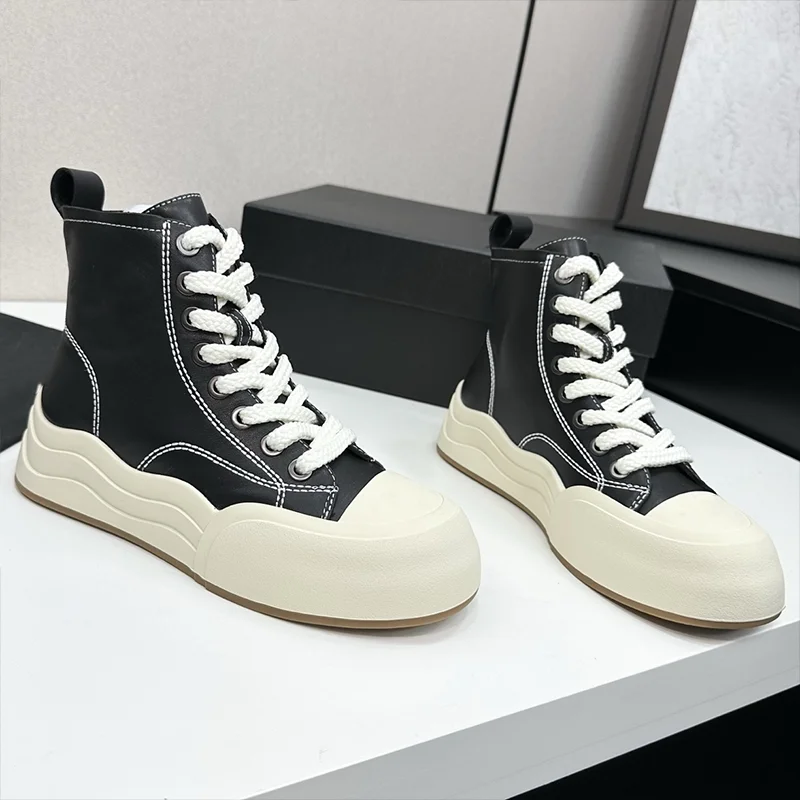 

Хорошее качество, новые женские короткие сапоги из воловьей кожи 2025, разноцветные, модные туфли с высоким берцем 25080594