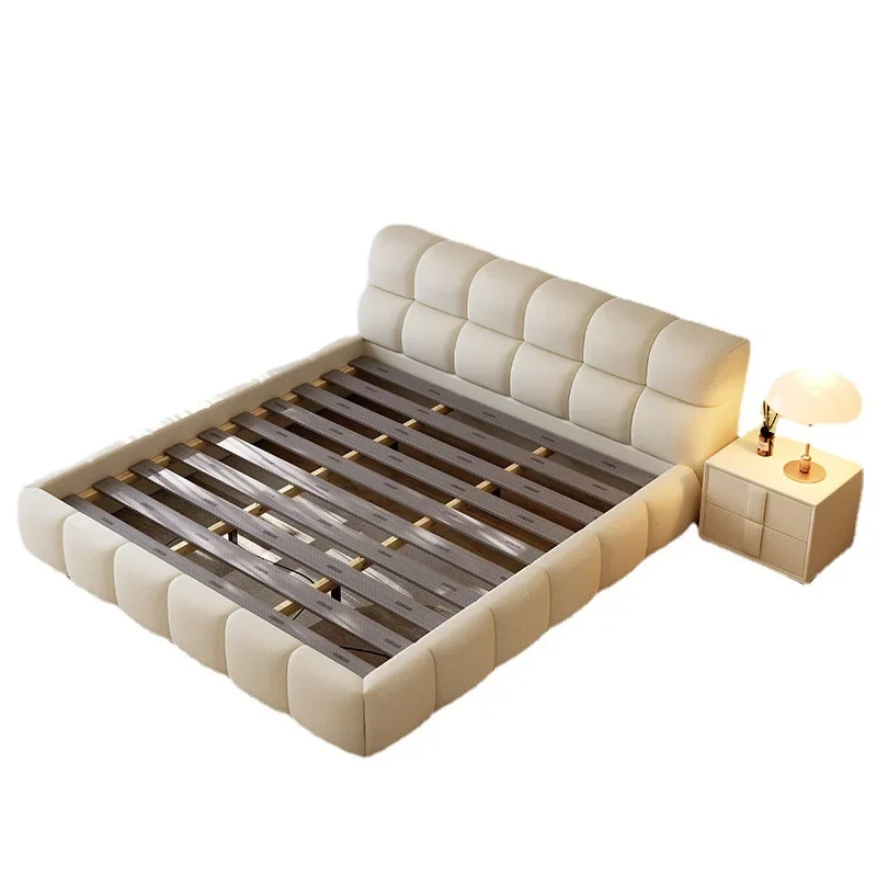 

Fabric simple soft bag high box storage double bed