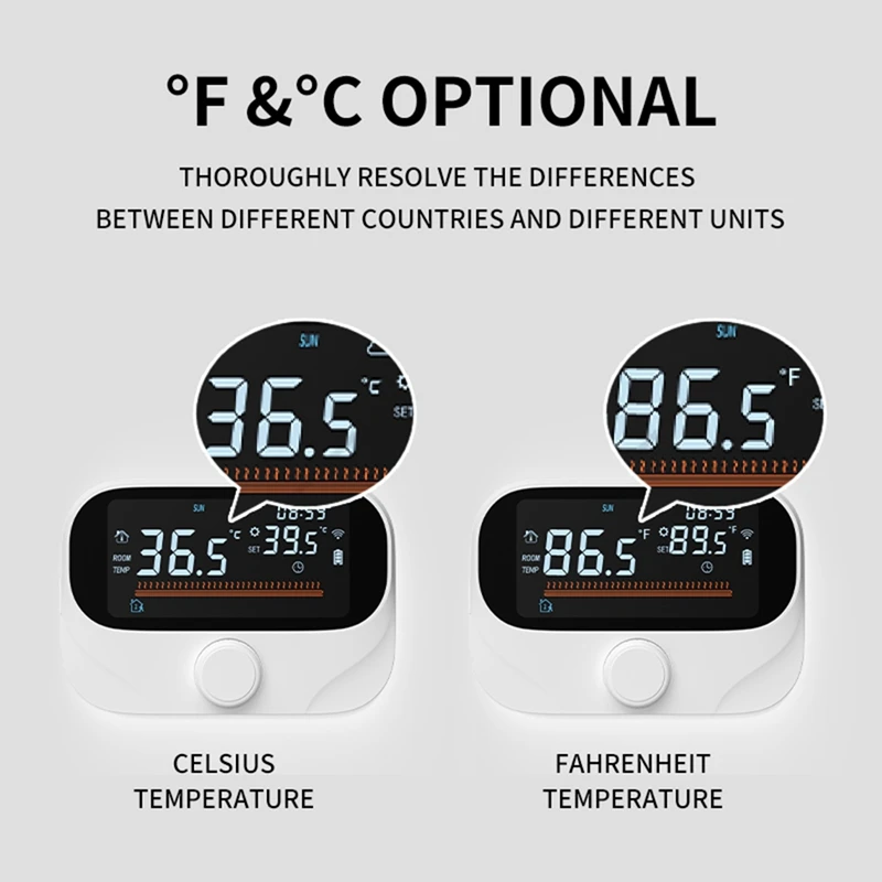 ABGR-Tuya Wifi المنزل الذكي ترموستات لاسلكي RF بطارية الغاز المرجل تسخين المياه الرقمية متحكم في درجة الحرارة