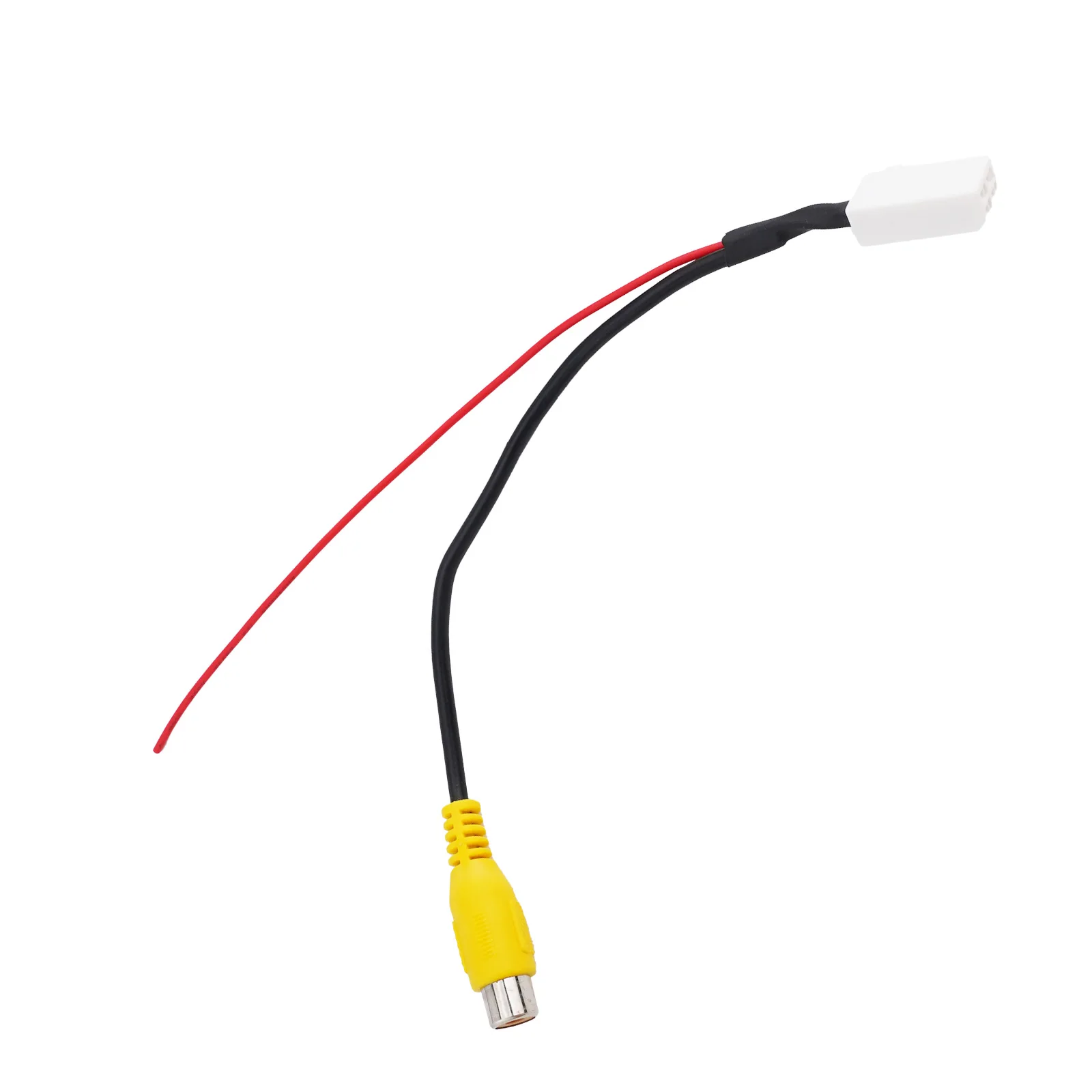 4 Pin Car Radio Male Connector Adapter For RCA Input Compatible With Reverse Camera Wiring Harness Easy Installation ABS