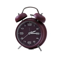 4 Inch Twin Bell Loud Alarm Clock Metal Frame Silent Luminous Student Alarm Clock Strong Wake-up Mute Table Clock Bedroom