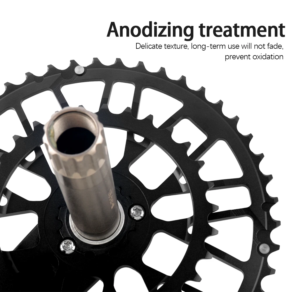 Prowheel Rennrad-Kurbelgarnitur 165 170 172,5 mm Doppelgeschwindigkeits-Kettenblatt 46/30 Zähne 48/32 Zähne 50/34 Zähne 52/36 Zähne 53/39 Zähne Geschwindigkeit Fahrradkettenblatt – Detail 9