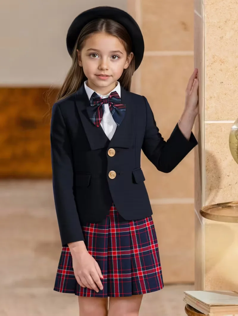 Girls' School Uniform Set for School Performances Boys Graduation Photography Outfit Student's Daily Wear