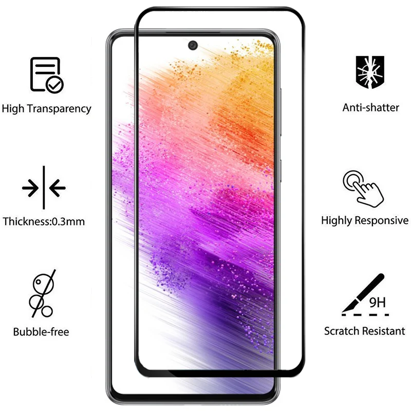 5 Pcs/Lot, Glass for Samsung A73 5G Tempered Glass Samsung A 73 Screen Protector A73 5G Glass Film Samsung Galaxy A73