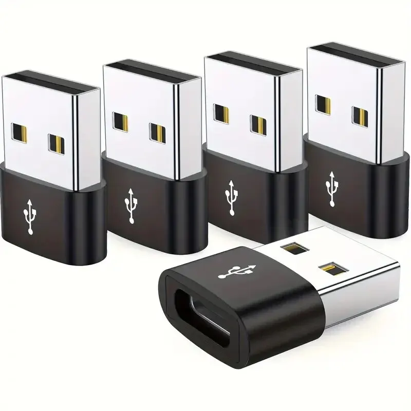 5PCS OTG USB to USB C Adapters Durable Metallic Build Universal Compatibility Including iPhone iPad Samsung S23 IWatch AirPods