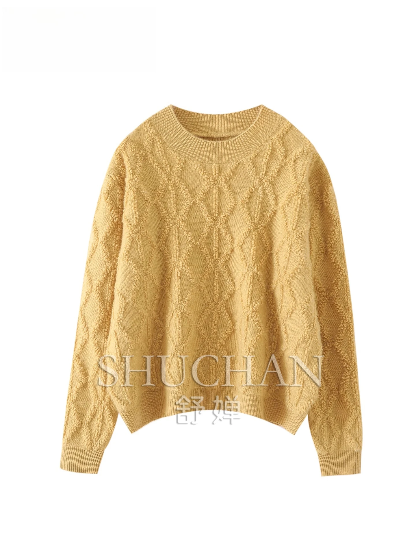 

100 женская рубашка из чистого кашемира, новинка 2025 года, шикарный утепленный жаккардовый вязаный свитер премиум-класса, топ, 450 г