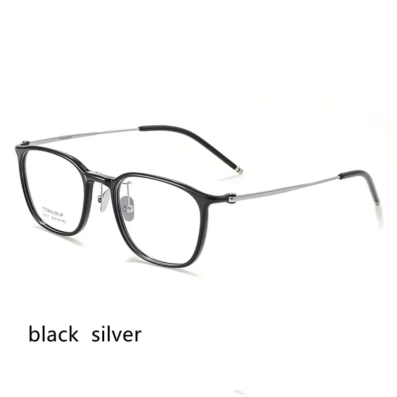 

49mm Ultra Light Square Eyeglasses Frame For Men And Women Titanium Flexible Legs With TR90 Rim Eyewear Spectacles Frame 9107