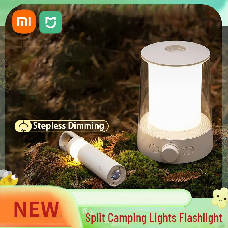 Xiaomi Mijia Split Camping Lights Flashlight Ambient Light Camping Light 3 in 1 Camp Lights Bluetooth Mihome App Smart Control