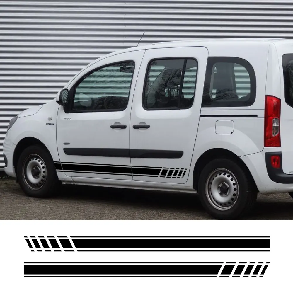 Car Side Stickers For Mercedes Benz Citan W415 T-Class Nissan Townstar NV250 Renault Kangoo Van Graphics Stripes Vinyl Decals