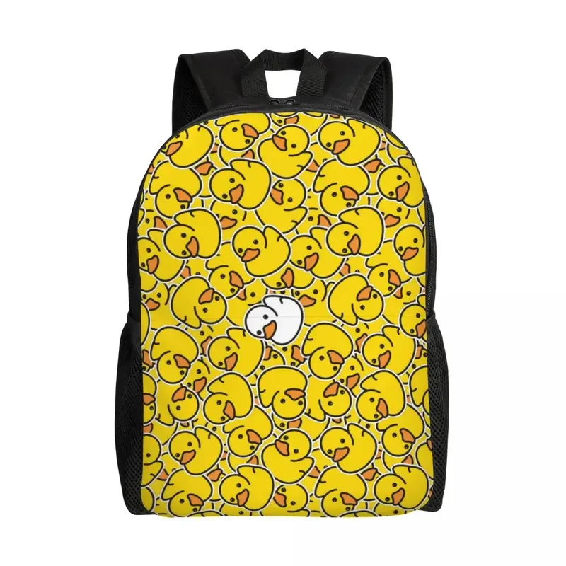 Zaino anatra di gomma classico giallo per donna uomo scuola studente universitario Bookbag adatto a borse per Laptop da 15 pollici