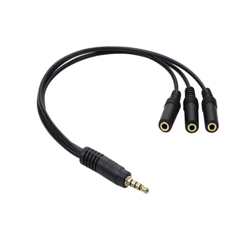 New 3.5mm 3 Way Port Aux Multi Headphone Earphone Audio Splitter Adapter 3.5mm Jack HUB Splitter Audio Cable 1 Male to 3 Female