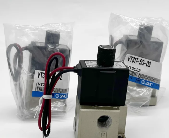 Válvula Solenoide SMC, VT317-5G-02, VT317V-5G-02, VT317-5DZ-02, VT317V-5DZ-02, VT317-5D-02