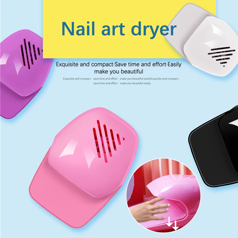 

1Pcs Small Nail Art Dryer With Touch Sensitive Wind Air Nail Fan Blow Dryer For Both Hands And Feet Nail Polish Dryer