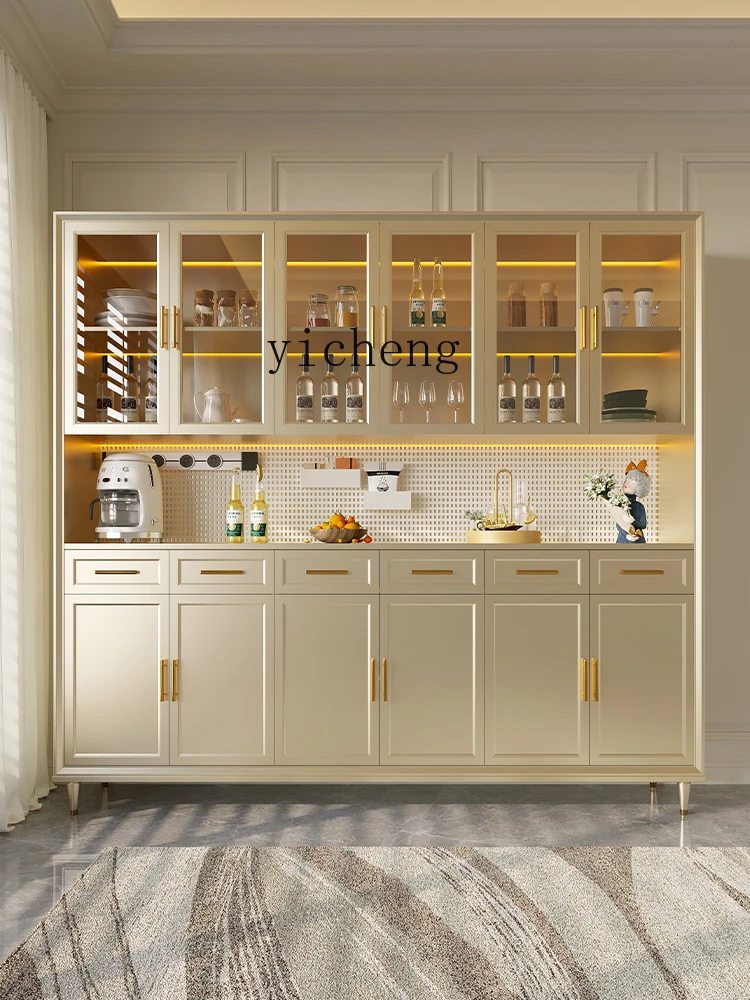 

FY Solid Wood Sideboard Wall-Mounted Storage Cabinet Living Room Cupboard Tea Storage Organizer Cabinet